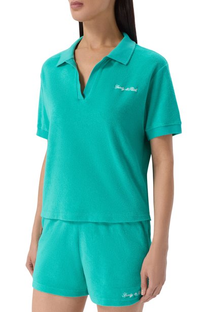 Хлопковое поло SPORTY AND RICH зеленого цвета по цене 23600 руб., арт. T0001712326GR02, фото 3 Хлопковое поло SPORTY AND RICH, арт. T0001712326GR02, фото 3