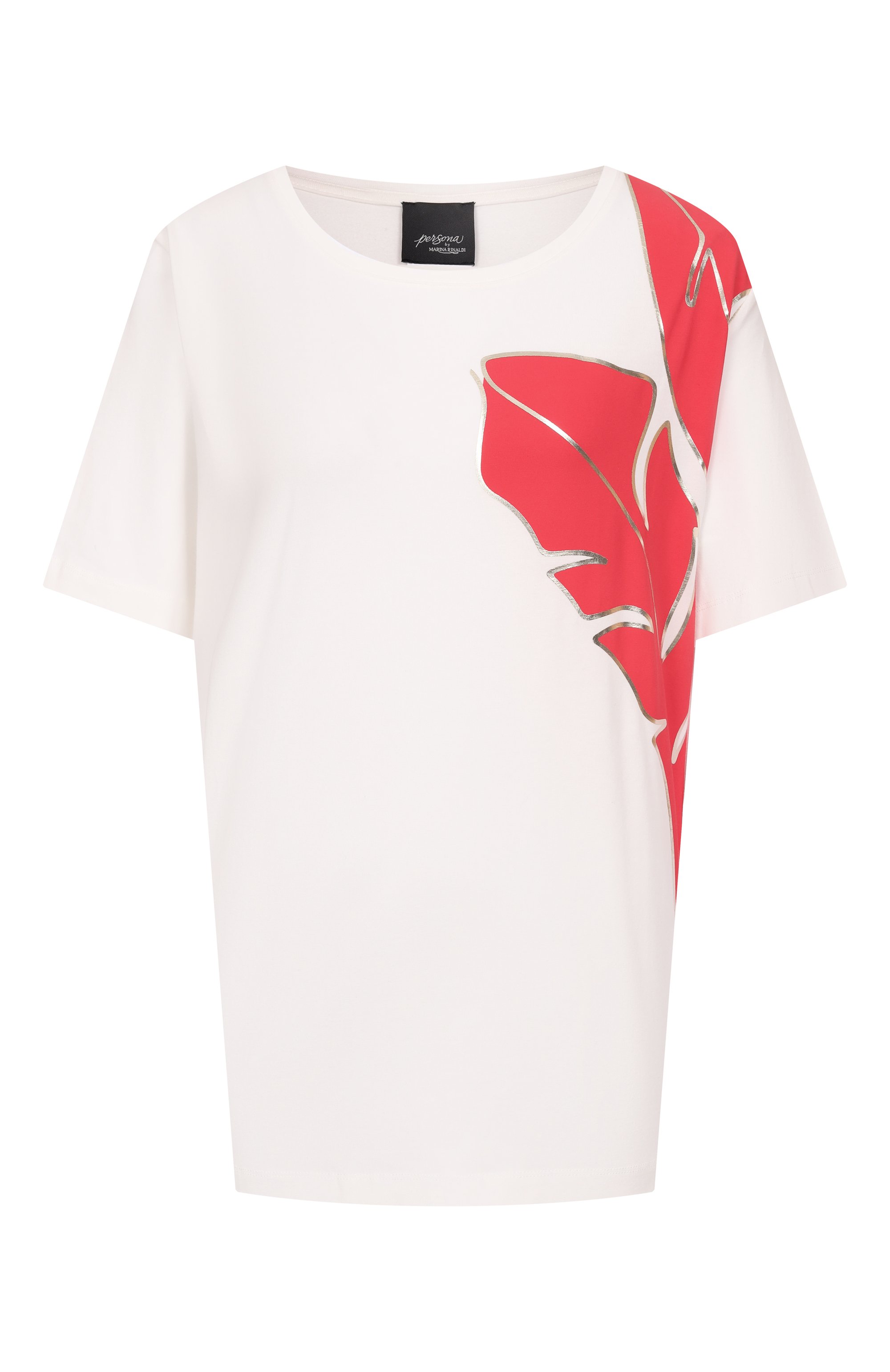 Хлопковая футболка PERSONA BY MARINA RINALDI, арт. R0MANA, фото 1