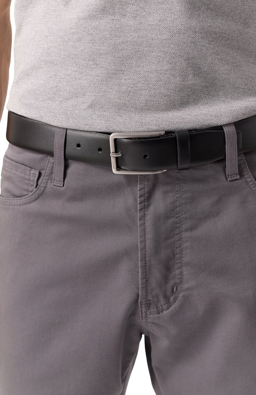 Кожаный ремень BOSS 50491834 Чёрный  50491834 Фото 2