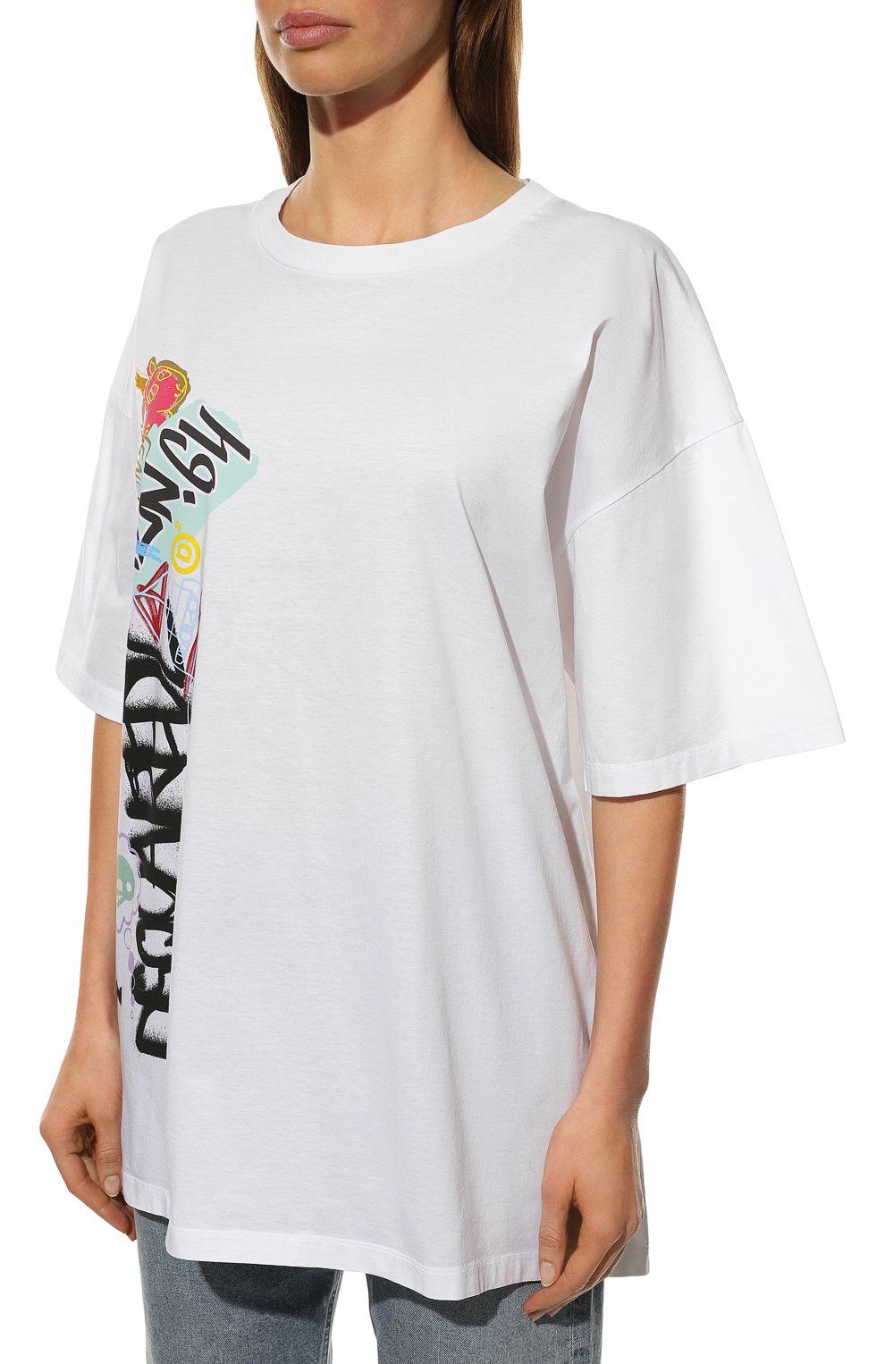 Хлопковая футболка DSQUARED2 белого цвета по цене 30850 руб., арт. S75GD0247/S23009, фото 3 Хлопковая футболка DSQUARED2, арт. S75GD0247/S23009, фото 3