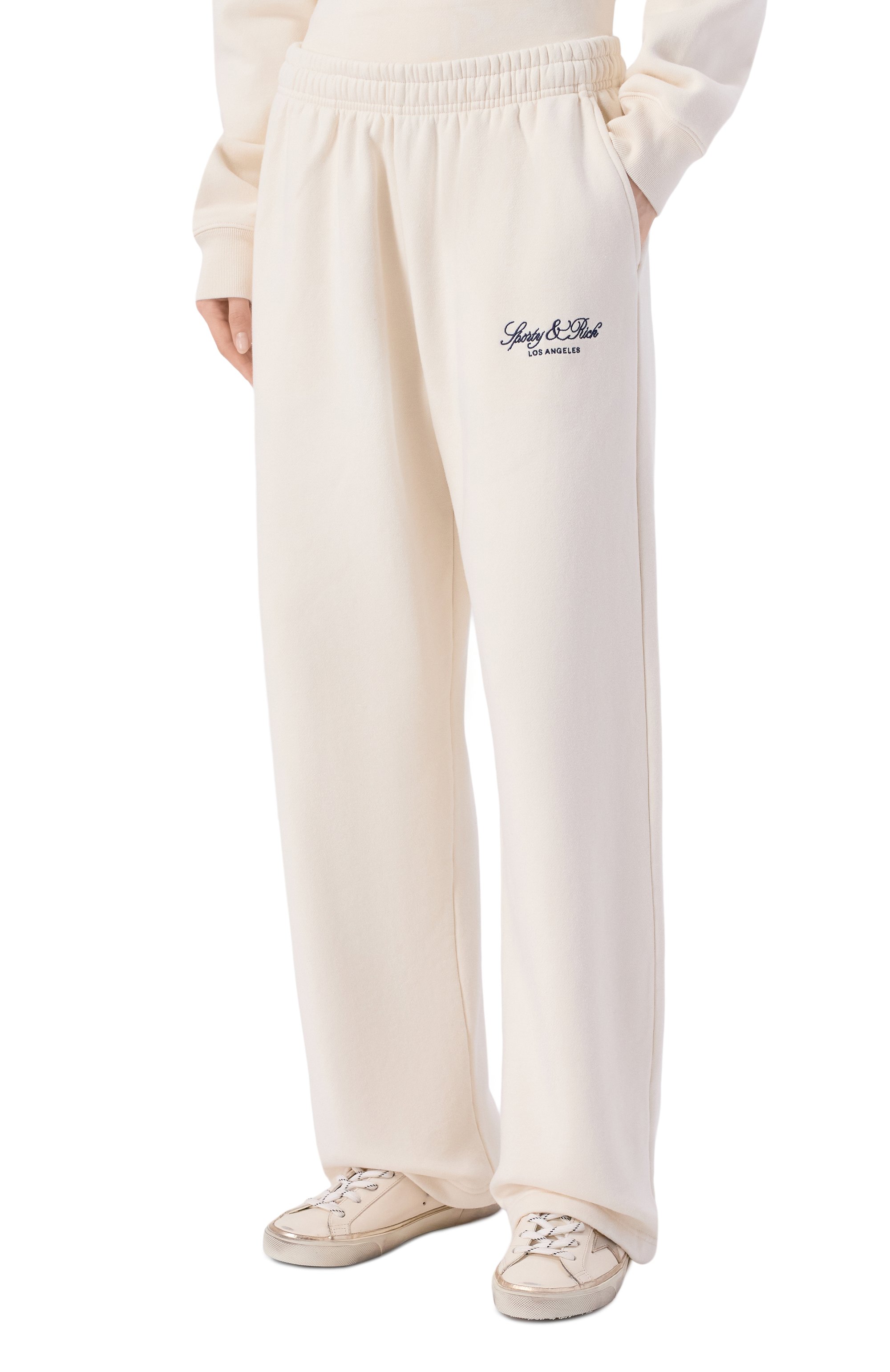 Хлопковые брюки SPORTY AND RICH, арт. PA07176269WH37, фото 3