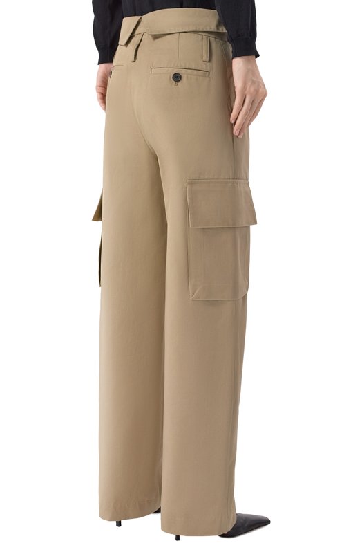 Хлопковые брюки-карго Iro WP23INDRA Бежевый  WP23INDRA Фото 4