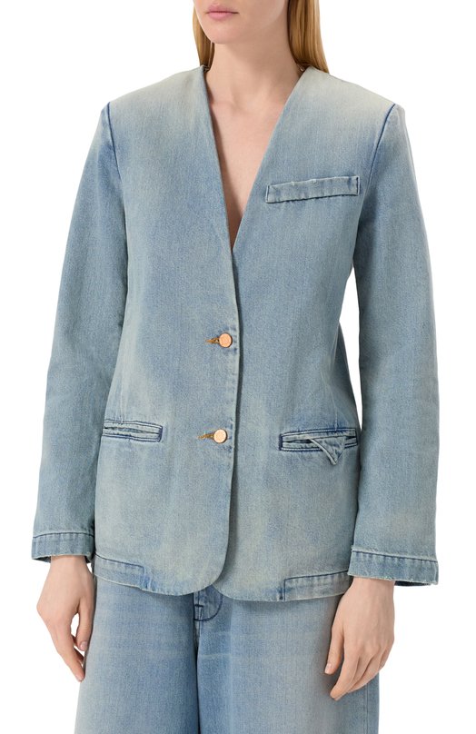 Джинсовый жакет 3x1 31-WB1001-DR1128/THE CLEAN BLAZER Голубой  31-WB1001-DR1128/THE CLEAN BLAZER Фото 3