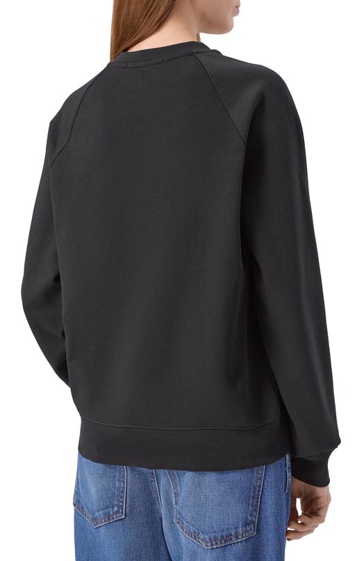 Хлопковый свитшот MSGM 2000MDM503 200004 Чёрный  2000MDM503 200004 Фото 4