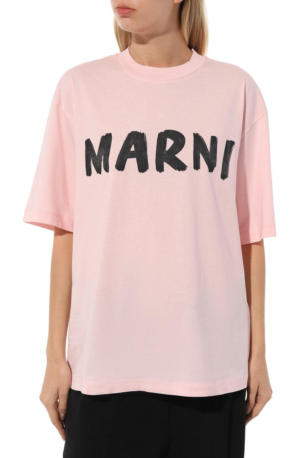 Хлопковая футболка MARNI, арт. THJET49EPH/USCS11, фото 3
