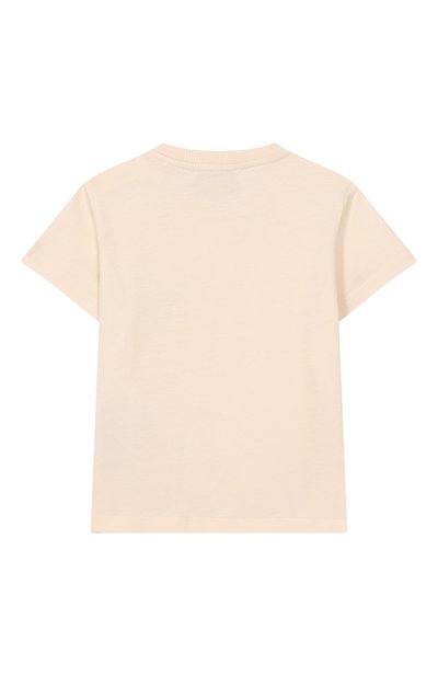 Хлопковая футболка MOSCHINO светло-бежевого цвета по цене 7580 руб., арт. MUM04S/LAA03, фото 2 Хлопковая футболка MOSCHINO, арт. MUM04S/LAA03, фото 2