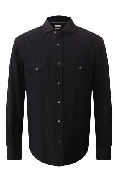 Мужская хлопковая рубашка BRUNELLO CUCINELLI, арт. ME854B2268