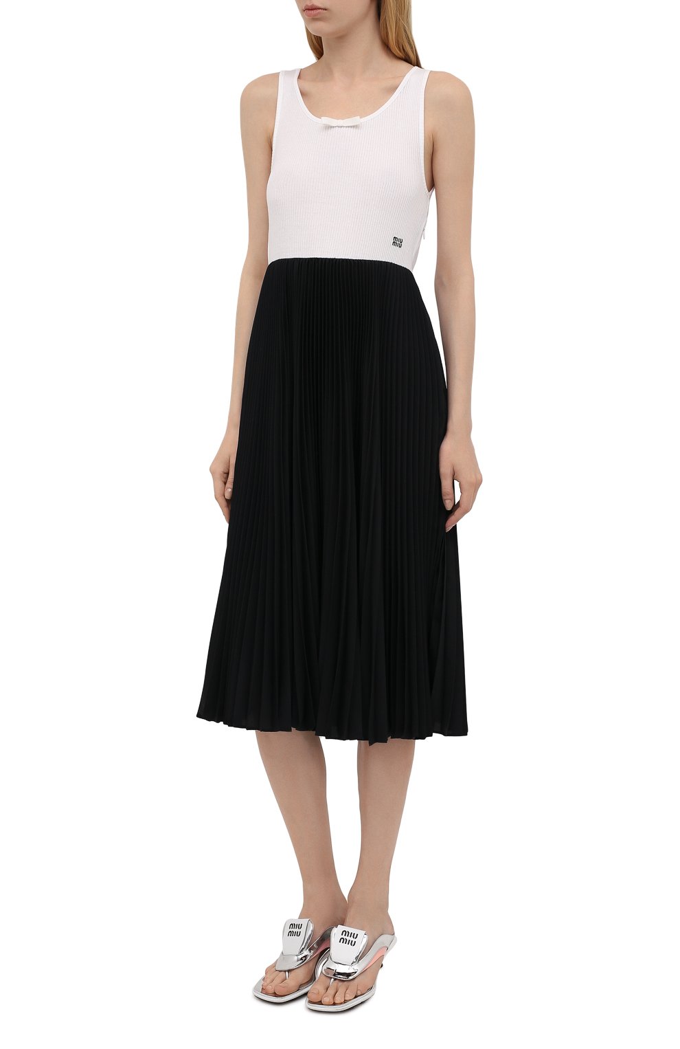 Хлопковое платье MIU MIU, арт. MJA812-1YJN-F0964, фото 3