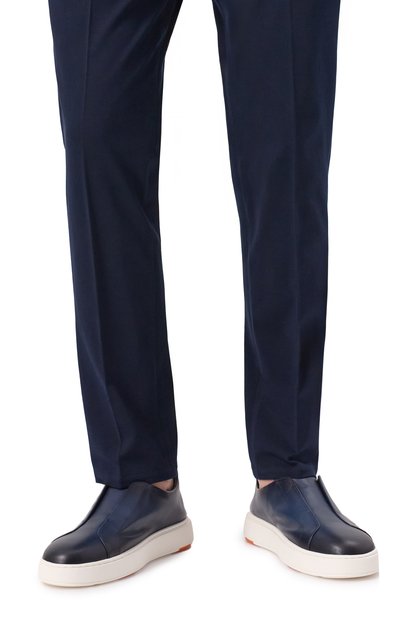 Кожаные кеды cleanic SANTONI, арт. MBCG21995BARTGLB, фото 3