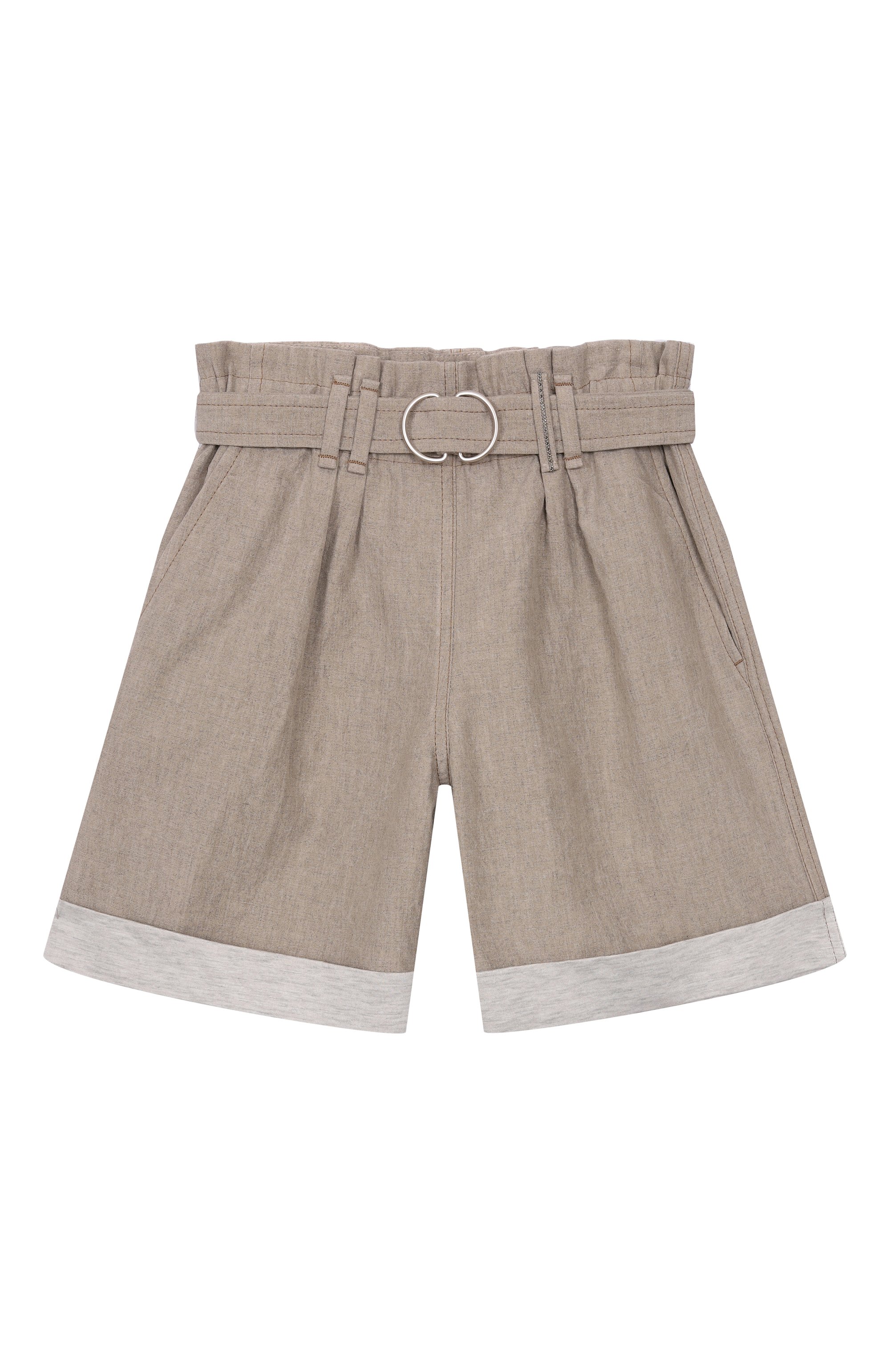 Шорты изо льна и вискозы BRUNELLO CUCINELLI, арт. BL136P233C, фото 1