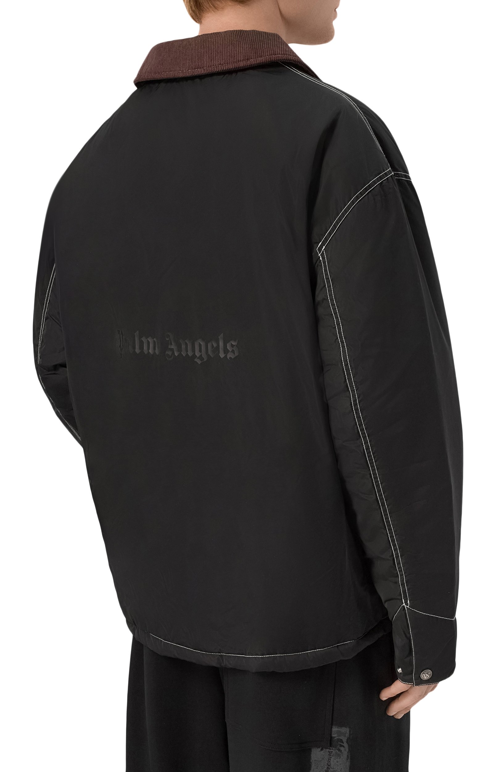 Куртка PALM ANGELS черного цвета по цене 71500 руб., арт. PAMEL001FB001, фото 4 Куртка PALM ANGELS, арт. PAMEL001FB001, фото 4