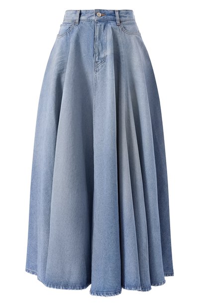 Женск ая джинсовая юбка godet BALENCIAGA, арт. 856906/TTWB1