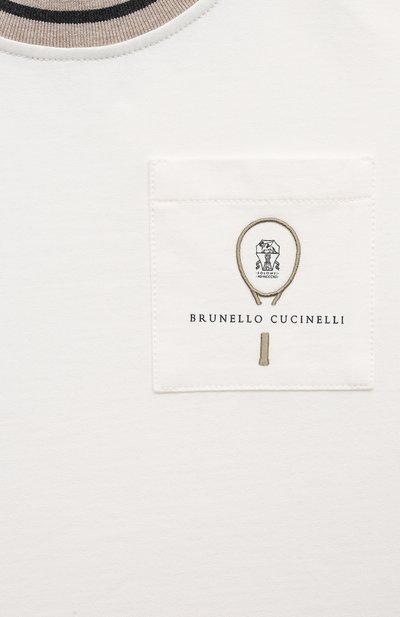 Хлопковая футболка BRUNELLO CUCINELLI, арт. BH827E284A, фото 3