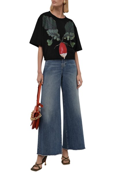 Хлопковая футболка JW ANDERSON черного цвета по цене 12850 руб., арт. JT0039 PG0403, фото 2 Хлопковая футболка JW ANDERSON, арт. JT0039 PG0403, фото 2