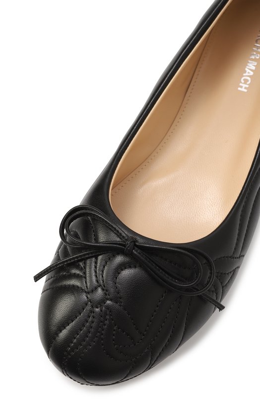 Кожаные балетки Matelasse Mach & Mach SS25-S0926-10-NAP-BLK Чёрный  SS25-S0926-10-NAP-BLK Фото 7