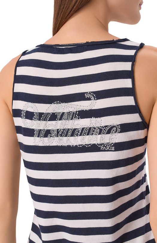 Хлопковый топ Zadig and Voltaire JWTT01277 Синий  JWTT01277 Фото 5