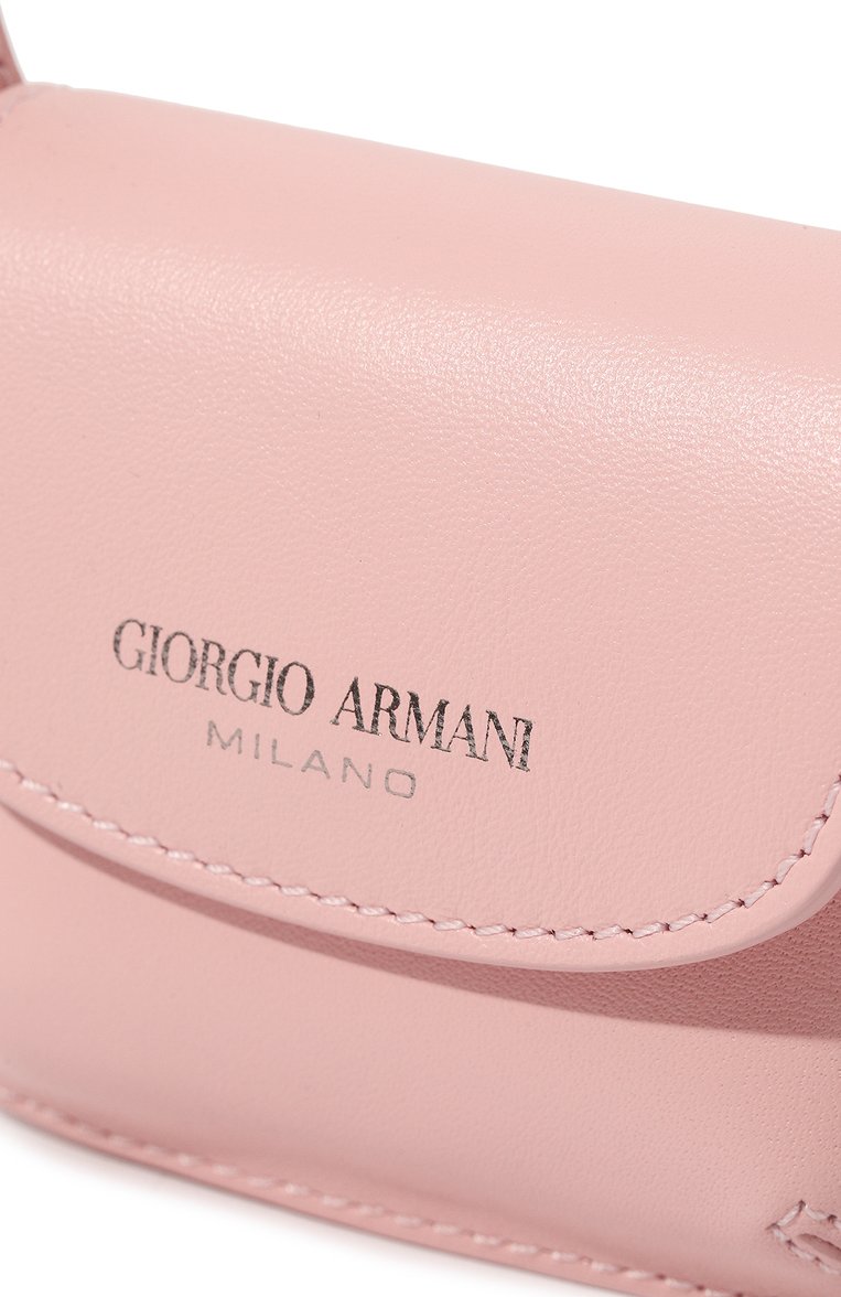 Женская сумка la prima GIORGIO ARMANI светло-розового цвета, арт. Y1H377/YWI0J | Фото 3 (Материал: Натуральная кожа; Сумки-технические: Сумки top-handle; Размер: mini)