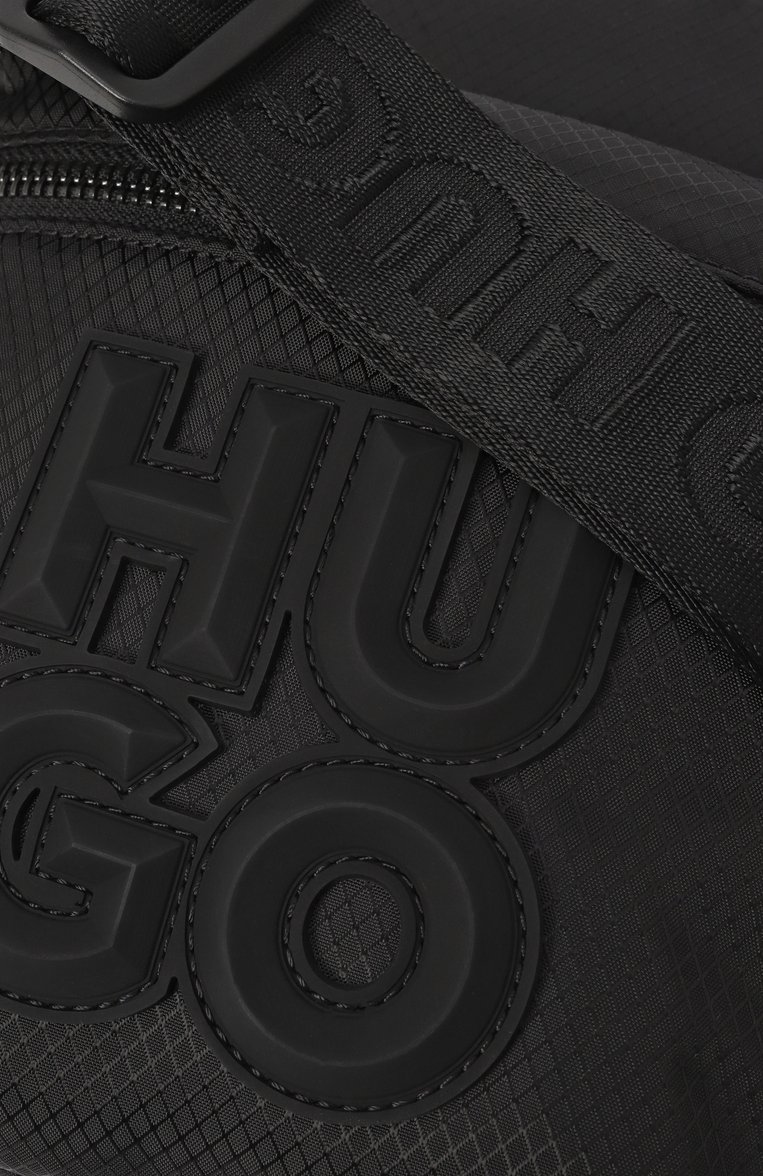 Мужская сумка HUGO черного цвета, арт. 50536029 | Фото 3 (Ремень/цепочка: На ремешке; Материал: Текстиль; Размер: small)