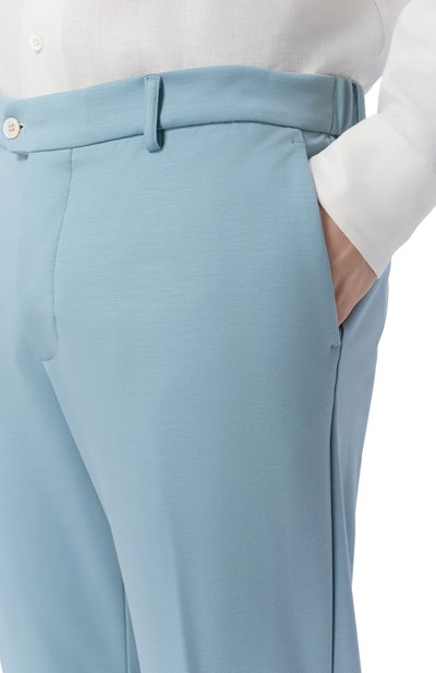 Шерстяные брюки MARCO PESCAROLO голубого цвета по цене 92900 руб., арт. EV0/53Y19, фото 5 Шерстяные брюки MARCO PESCAROLO, арт. EV0/53Y19, фото 5