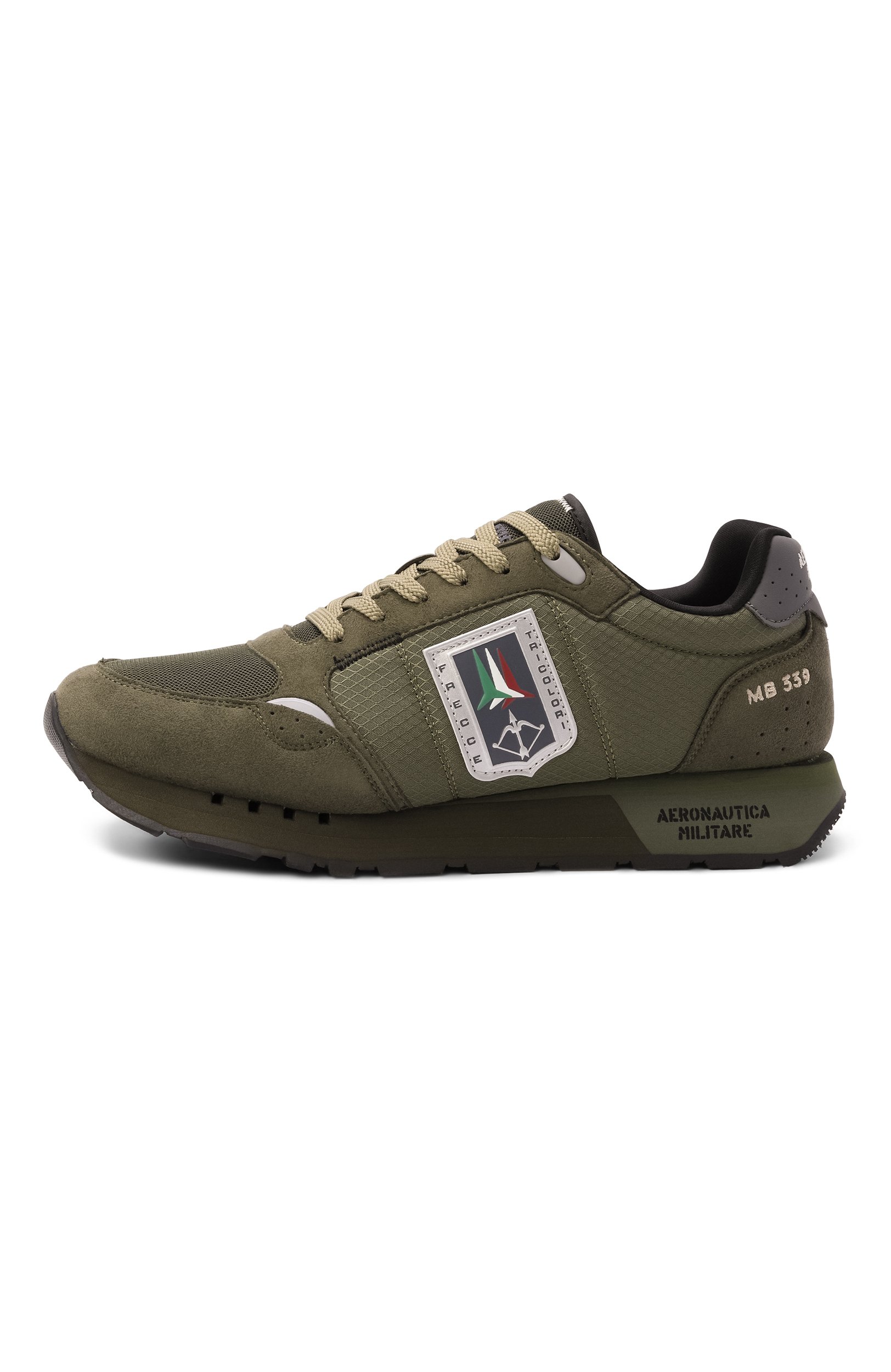 Комбинированные кроссовки AERONAUTICA MILITARE хаки цвета по цене 15650 руб., арт. 262SC0292U/CT04393, фото 3 Комбинированные кроссовки AERONAUTICA MILITARE, арт. 262SC0292U/CT04393, фото 3