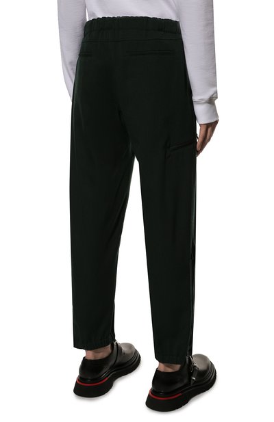 Брюки из шерсти и хлопка LANVIN темно-зеленого цвета по цене 114000 руб., арт. RM-TR0045-4969-P22, фото 4 Брюки из шерсти и хлопка LANVIN, арт. RM-TR0045-4969-P22, фото 4