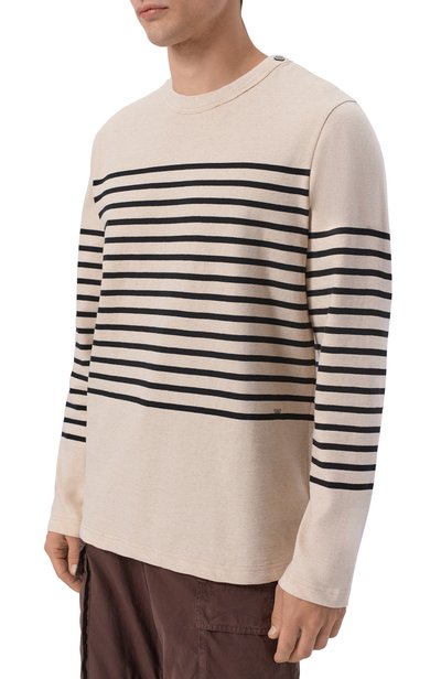 Лонгслив из хлопка и льна EMPORIO ARMANI, арт. EM006927/AF28307, фото 3