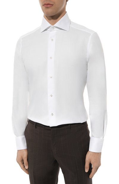 Хлопковая сорочка ZEGNA, арт. 701620A7/9MS0BA, фото 4