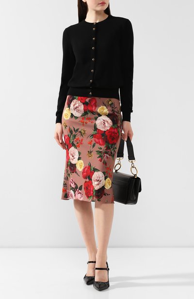 Кашемировый кардиган DOLCE & GABBANA черного цвета по цене 113000 руб., арт. FX451T/JAWQP, фото 2 Кашемировый кардиган DOLCE & GABBANA, арт. FX451T/JAWQP, фото 2