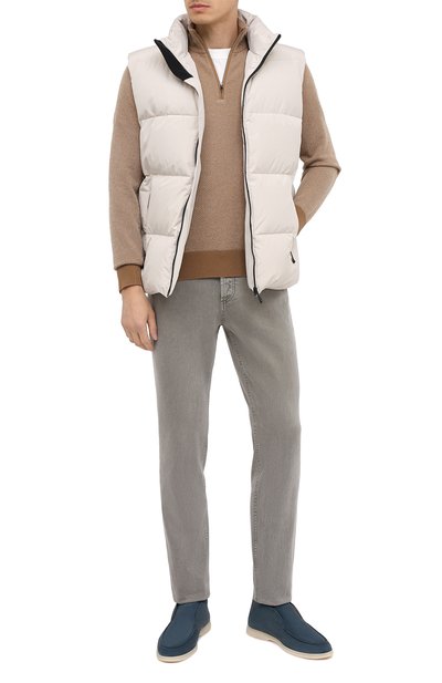 Кожаные ботинки open walk LORO PIANA синего цвета по цене 61900 руб., арт. FAL2888, фото 2 Кожаные ботинки open walk LORO PIANA, арт. FAL2888, фото 2