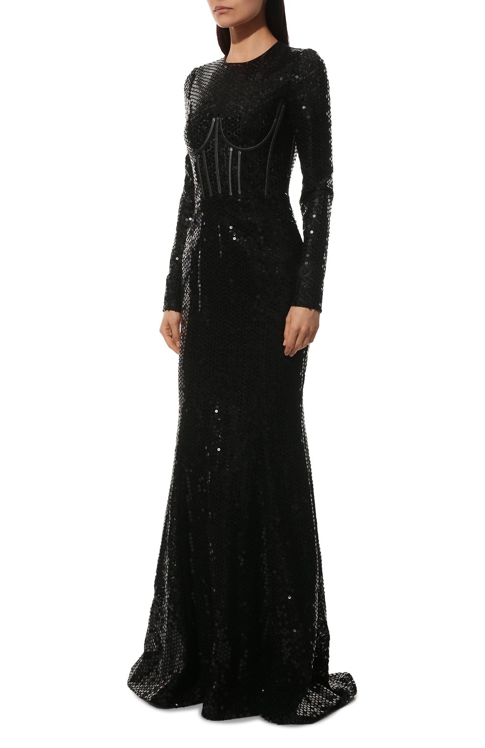 Платье с отделкой пайетками DOLCE & GABBANA, арт. F6ZM7T/HLM50, фото 3