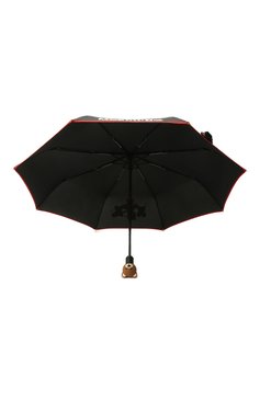 Женский складной зонт MOSCHINO черного цвета, арт. 8031-0PENCL0SE | Фото 3 (Материал: Металл, Текстиль, Синтетический материал; Региональные ограничения белый список (Axapta Mercury): RU; Нос: Не проставлено; Материал сплава: Проставлено)