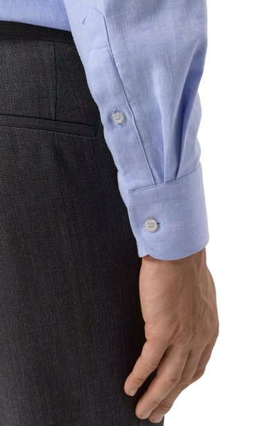 Рубашка из хлопка и льна PAUL&SHARK, арт. 14313102CF, фото 5