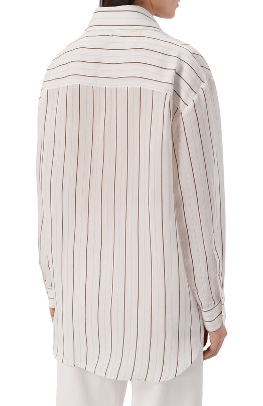 Рубашка из вискозы и шелка Lorena Antoniazzi P2655CA21A/5179 Кремовый  P2655CA21A/5179 Фото 4