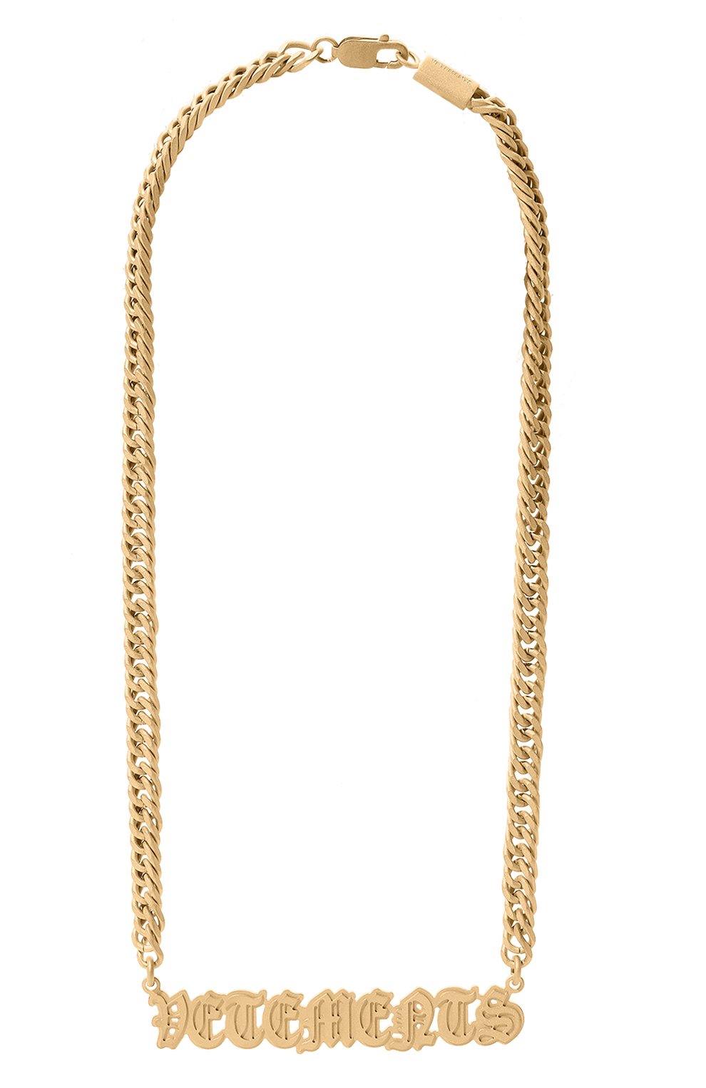 Колье VETEMENTS золотого цвета по цене 77100 руб., арт. UE63NE150G 5100 BRASS, фото 1 Колье VETEMENTS, арт. UE63NE150G 5100 BRASS, фото 1
