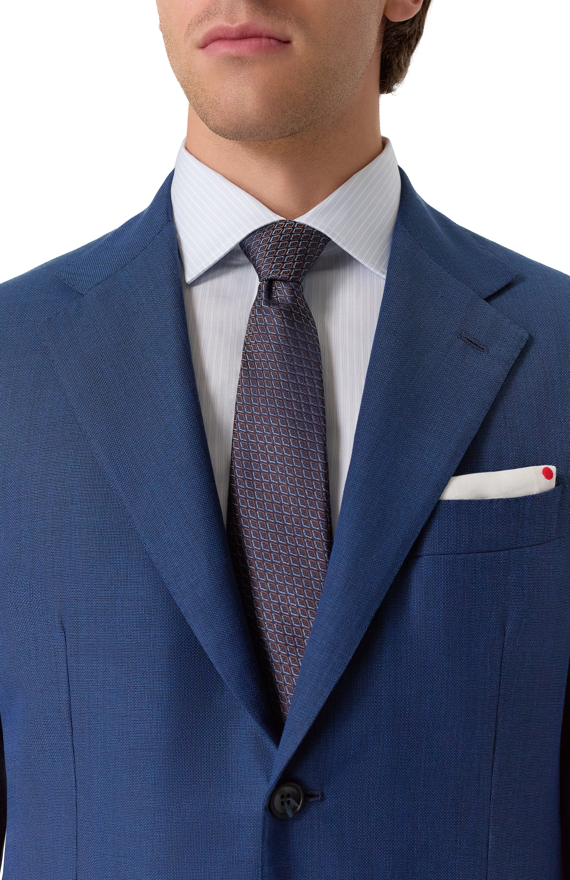 Шелковый галстук CANALI темно-синего цвета по цене 21000 руб., арт. 18/HJ04364, фото 2 Шелковый галстук CANALI, арт. 18/HJ04364, фото 2