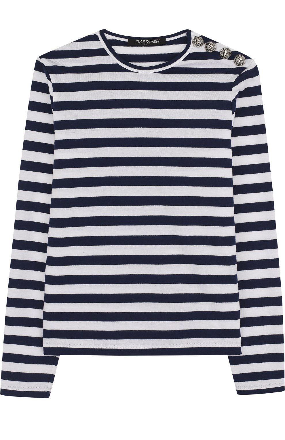 Хлопковый лонгслив в полоску BALMAIN, арт. S8E/8015/J157, фото 1
