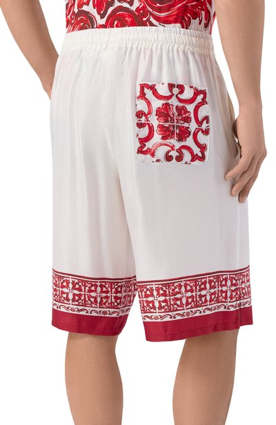 Шелковые шорты DOLCE & GABBANA белого цвета по цене 161000 руб., арт. GV37AT/HI135, фото 4 Шелковые шорты DOLCE & GABBANA, арт. GV37AT/HI135, фото 4