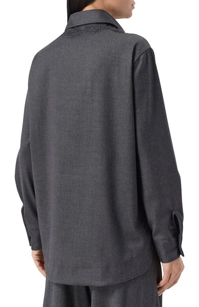 Рубашка из шерсти и вискозы ERMANNO SCERVINO, арт. D474K304JWR, фото 4