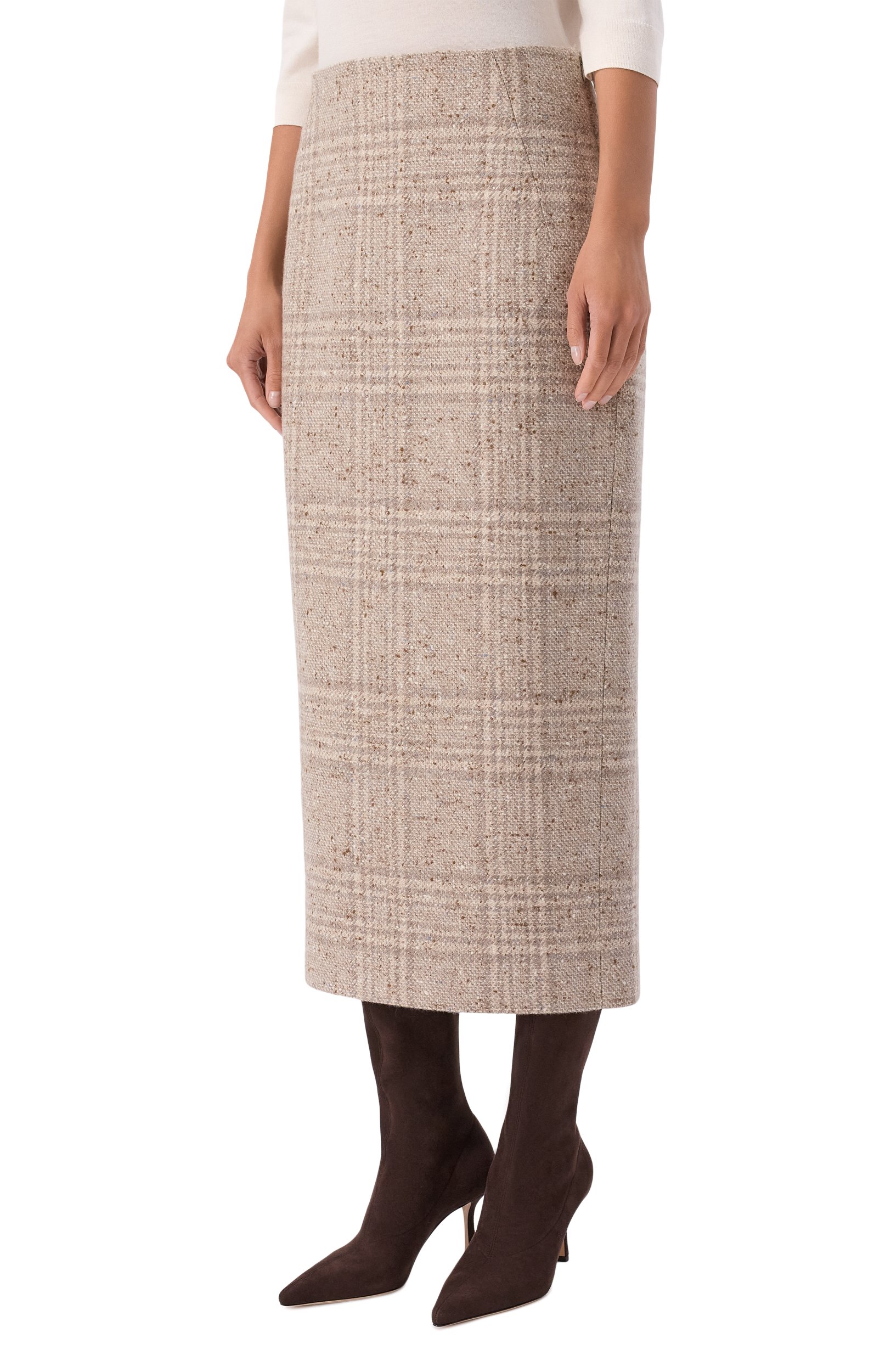 Твидовая юбка MVST бежевого цвета по цене 267000 руб., арт. M25.1PW.S001/F199 CASH TWEED, фото 3 Твидовая юбка MVST, арт. M25.1PW.S001/F199 CASH TWEED, фото 3