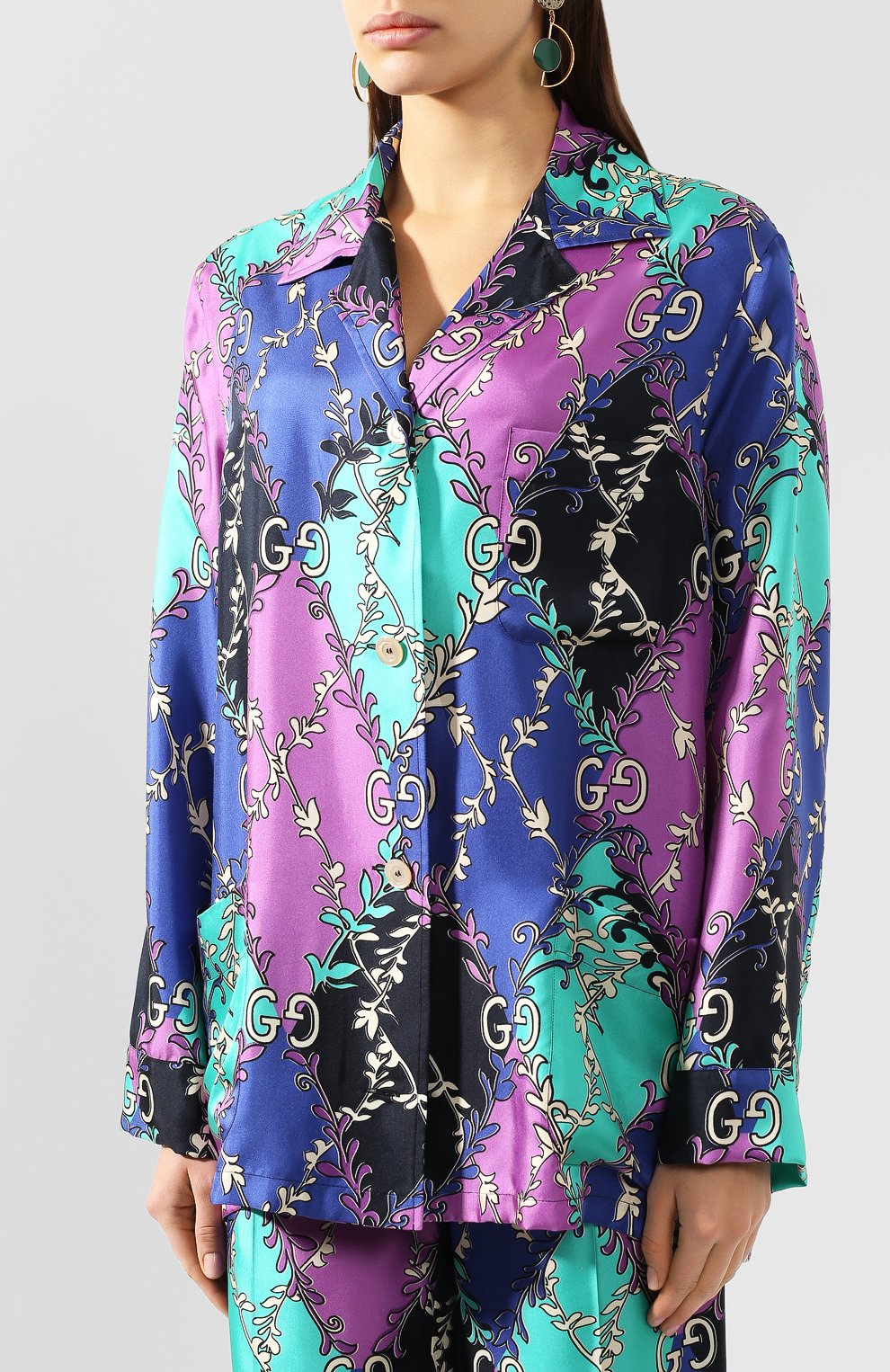 Шелковая рубашка GUCCI, арт. 609466/ZADFN, фото 3