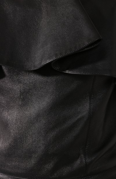 Кожаное платье SAINT LAURENT черного цвета по цене 452000 руб., арт. 600593/YC2UE, фото 5 Кожаное платье SAINT LAURENT, арт. 600593/YC2UE, фото 5