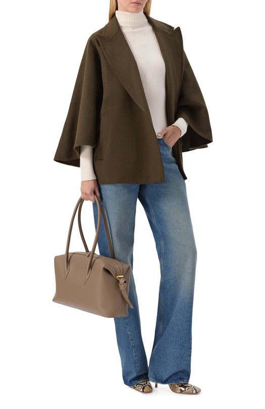 Шерстяное полупальто Max Mara VERNA Зелёный  VERNA Фото 2