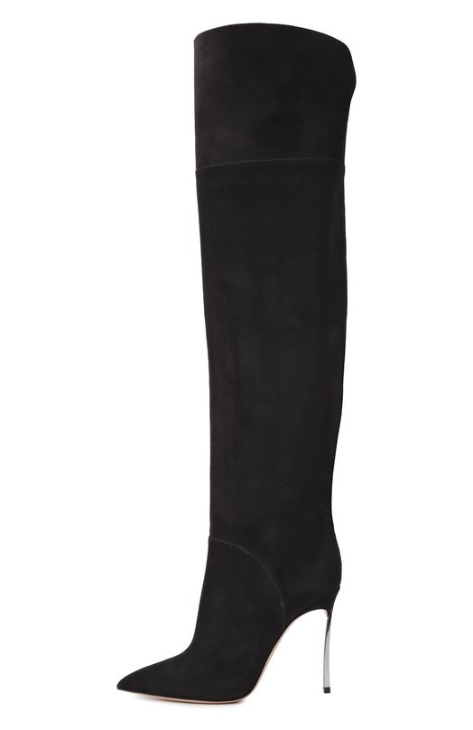 Замшевые ботфорты Blade 100 Casadei 1T076A100MC1832 Чёрный  1T076A100MC1832 Фото 4