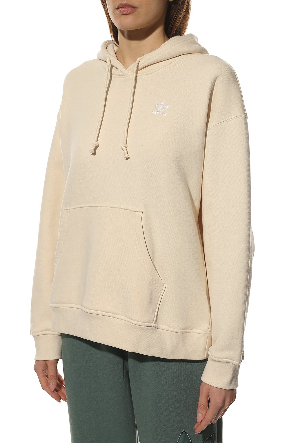 Хлопковое худи ADIDAS ORIGINALS кремового цвета по цене 8960 руб., арт. HF2088, фото 3 Хлопковое худи ADIDAS ORIGINALS, арт. HF2088, фото 3