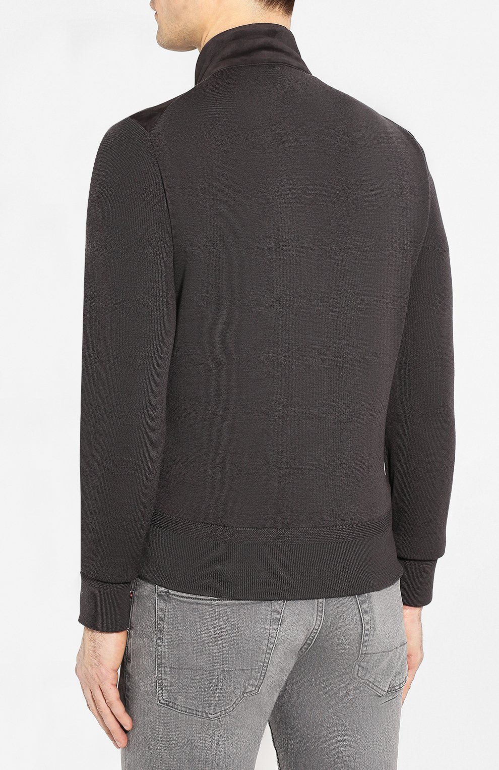 Шерстяной кардиган с кожаной отделкой TOM FORD, арт. BSM93/TFK154, фото 4