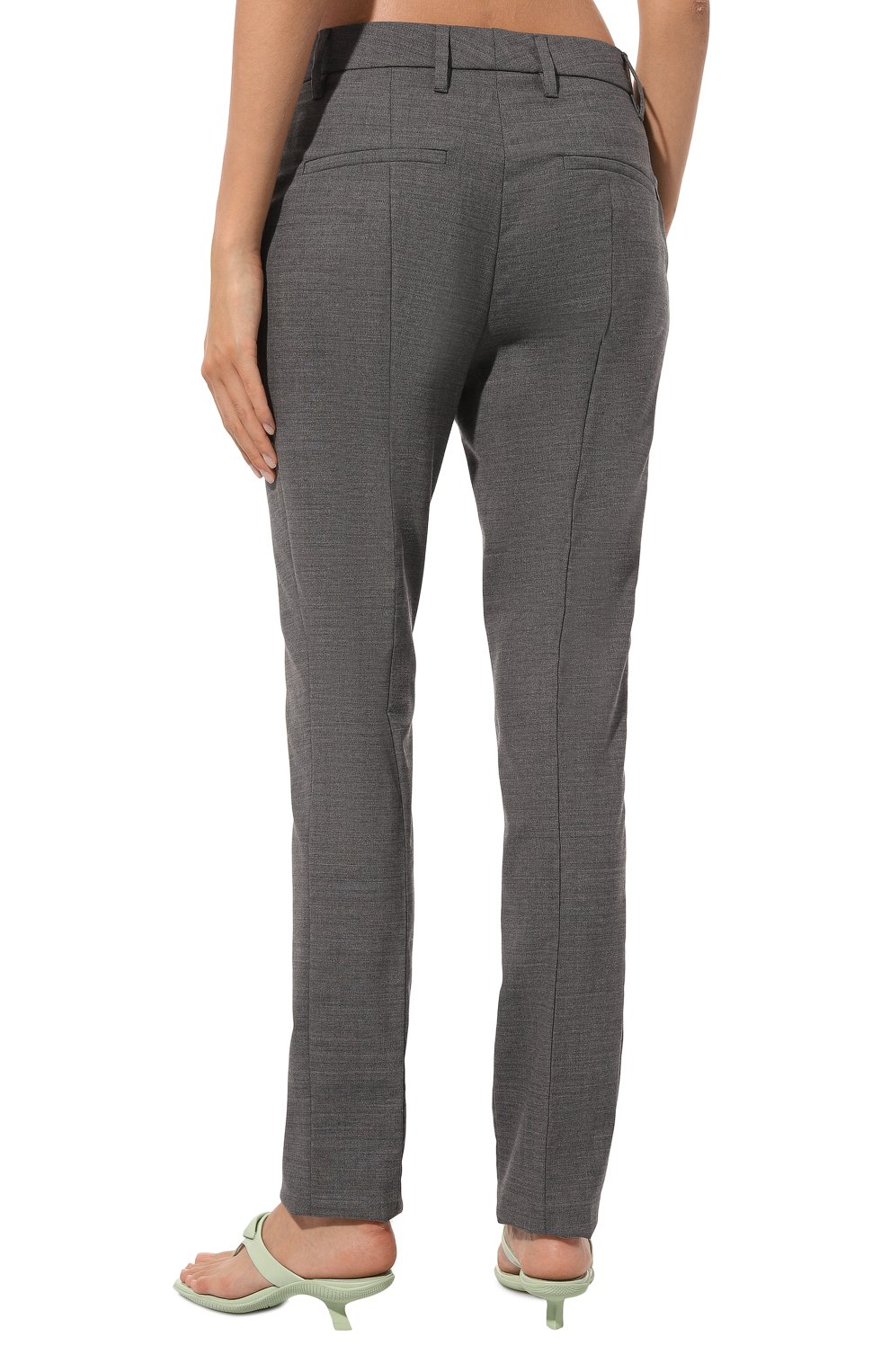 Шерстяные брюки PRADA, арт. P227E-J8A-F0480-211, фото 4