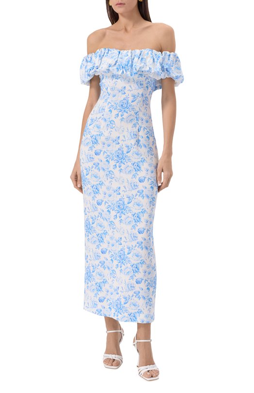 Платье из вискозы ROWEN ROSE DRS_RR388 Голубой  DRS_RR388 Фото 3