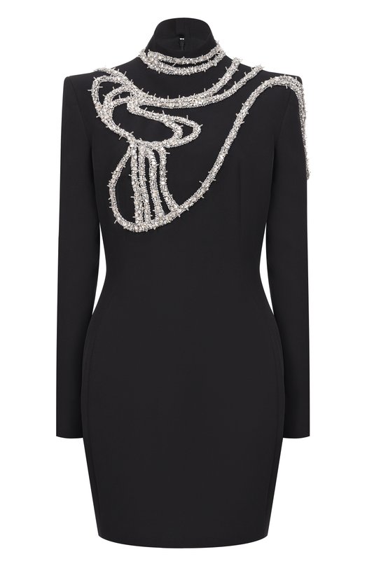 Платье с отделкой стразами и бисером Zuhair Murad FDR25002/CRCA019 Чёрный FDR25002/CRCA019