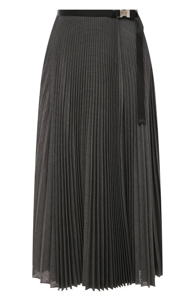 Женская плиссированная юбка PRADA, арт. P175RH-1U7H-F0308-202