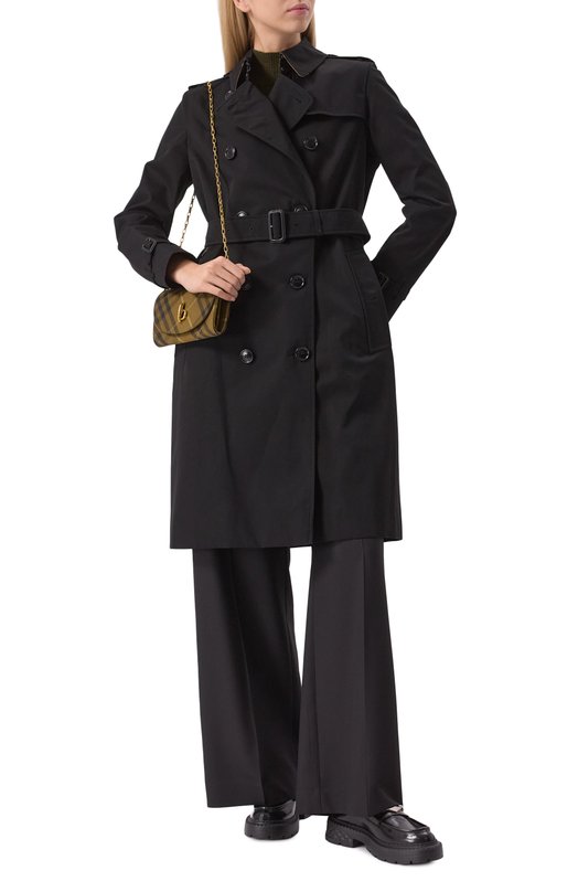 Хлопковый тренч Burberry 8079412 Чёрный  8079412 Фото 2